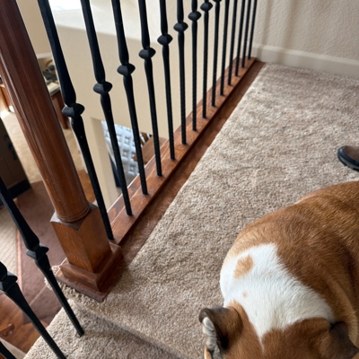 Railing Base Before Photo