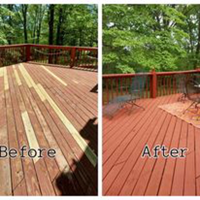 Deck Before and After Photo