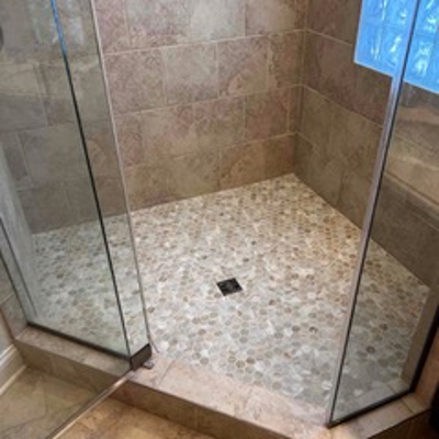 After: Shower Floor Change Photo