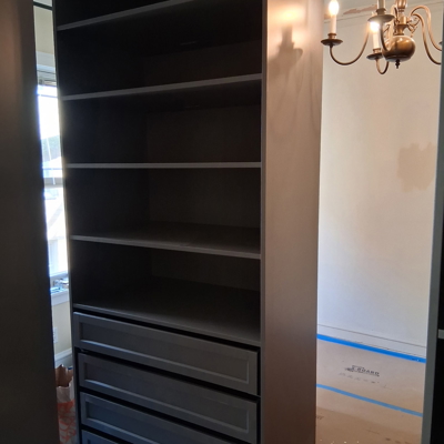 Fourth Ikea Pax cabinet fully assembled, prior to installation Photo