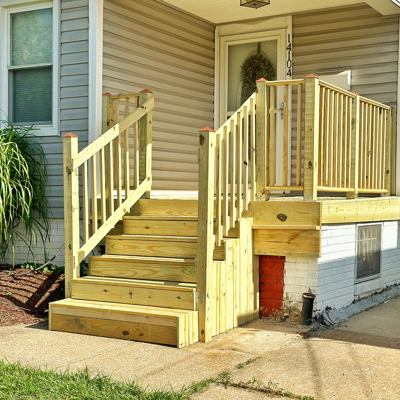 Professional Front Porch Stair and Railing Installation in Lakewood Photo