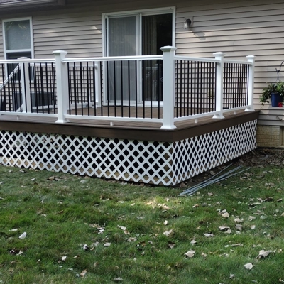 Complete Deck Renovation with Composite Decking, Railing & Lattice Photo