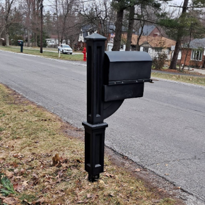 Mailbox Repair Due to Snow Plow Damage Photo